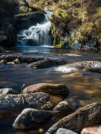 Scenic view of waterfall