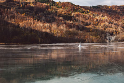 View of mountain lake