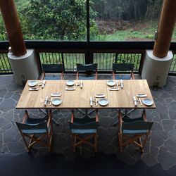 Empty chairs in restaurant