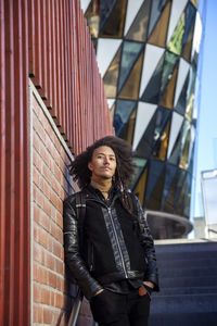 Young man looking away