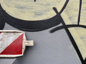 High angle view of shadow on wall