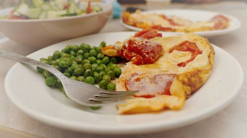 Close-up of served food