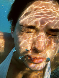 Close-up of human mask