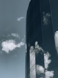 Low angle view of modern building against sky