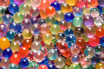 Full frame shot of colorful marbles