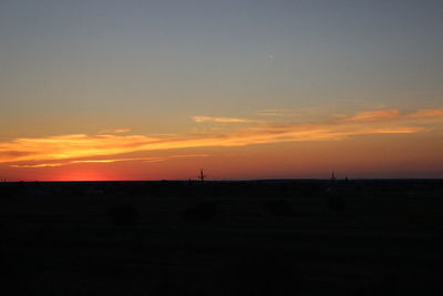 Scenic view of sunset over sea