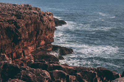 Rock formations in sea