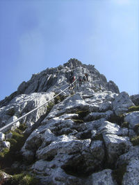 Scenic view of mountains against clear sky