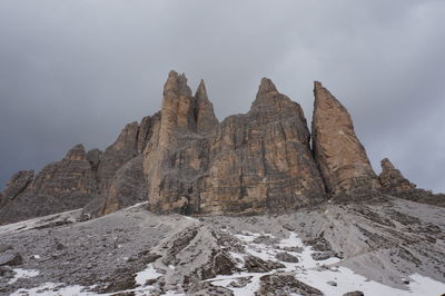 Scenic view of rocky mountains against sky