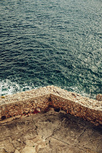 High angle view of beach