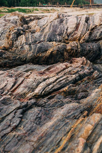 Close-up of rock formations