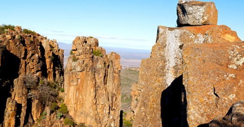 View of rock formations