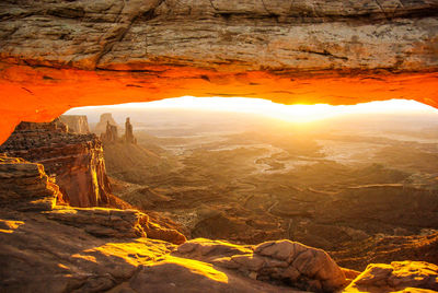 Scenic view of rock formations