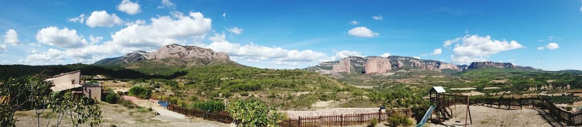 Panoramic view of landscape against sky