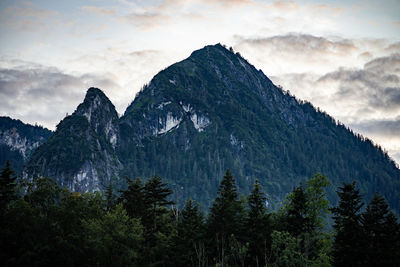 Scenic view of rocky mountains against sky