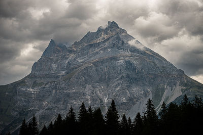 Panoramic view of mountains against sky