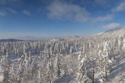 Snow covered mountain against sky