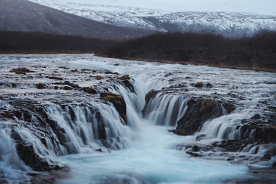 Scenic view of waterfall