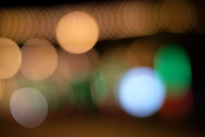 Defocused image of lights