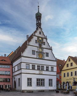 Beautiful view of the market square of rothenburg ob der tauber