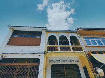 Low angle view of building against sky