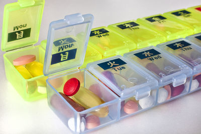 Close-up of multi colored objects