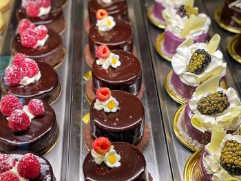 High angle view of cake on table
