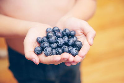 Cropped image of woman holding fruits