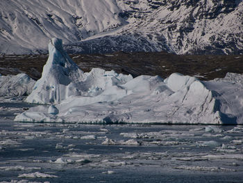 Scenic view of frozen landscape