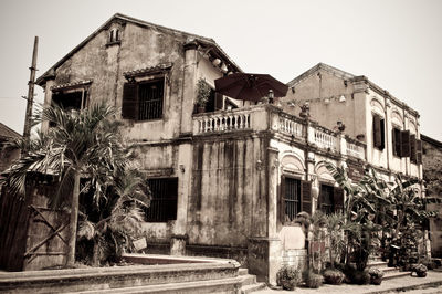 Exterior of old building against sky