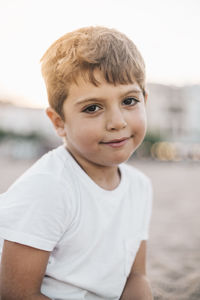 Portrait of boy on beach