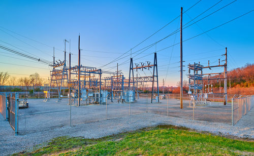 Electricity pylon against sky