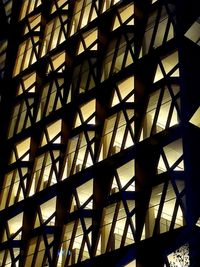 Low angle view of silhouette ceiling in building