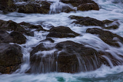 Scenic view of waterfall