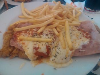Close-up of meat served on plate