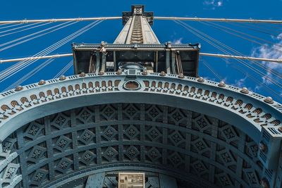 Low angle view of eiffel tower