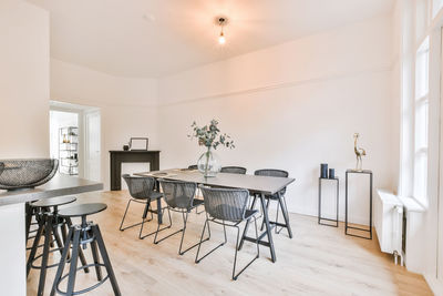 Dining table in living room