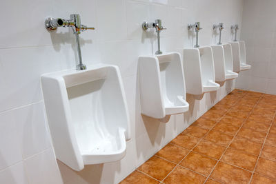 Row of bathroom