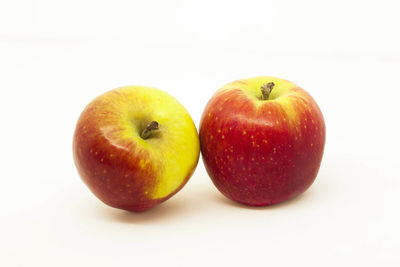 Close-up of apple against white background