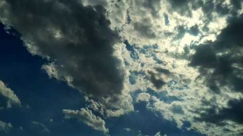 Low angle view of clouds in sky