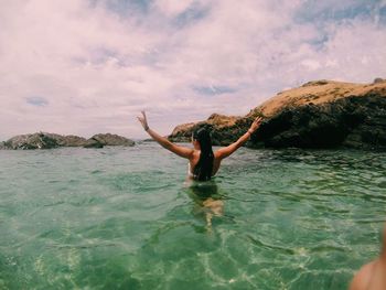 People enjoying water