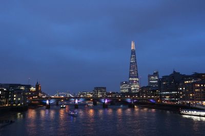 Illuminated city at night