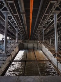 Interior of empty bridge