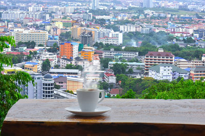 High angle view of cityscape