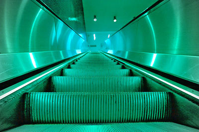 Low angle view of escalator