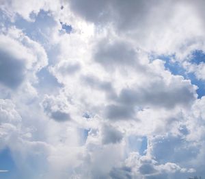 Low angle view of clouds in sky