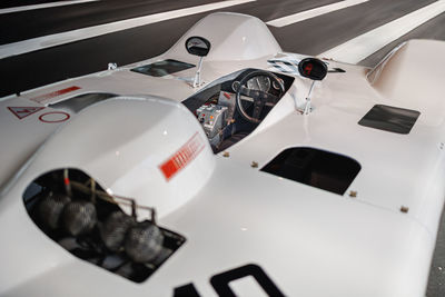 High angle view of car