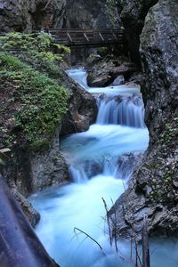 River flowing through rocks