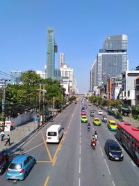 Petchaburi street in bangkok city