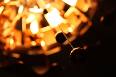 Close-up of illuminated candle